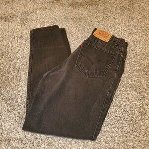 Vintage Levi's 512 Slim Fit Tapered Leg Jeans Black 11